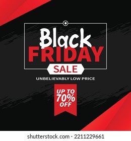 black Friday big sale poster flyer or social media post template design