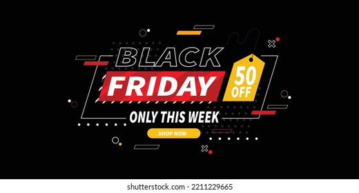 black Friday big sale poster flyer or social media post template design