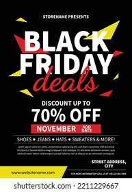black Friday big sale poster flyer or social media post template design