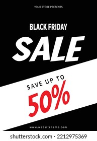 black Friday big sale poster flyer or social media post template design