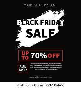 Black Friday Big Sale Poster Flyer Or Social Media Post Design