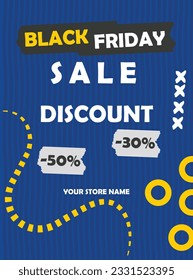 Black Friday big sale poster flyer or social media post design