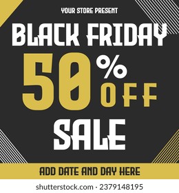 Black Friday big  sale poster flyer social media post design