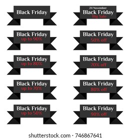 Black Friday big sale stickers and stripes