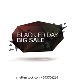 Ilustração do vetor Black Friday Big Sale. Fundo de vidro moderno abstrato para o seu banner.