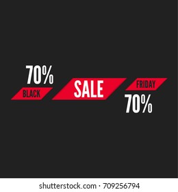 Black Friday big sale vector banner. Total discounts. 