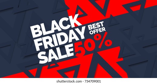 Black friday. Big sales. Trendy, modern poster to advertise your goods. Vector illustration.