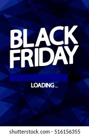 Black Friday, brochure design template, progress loading bar, size A4, vector illustration