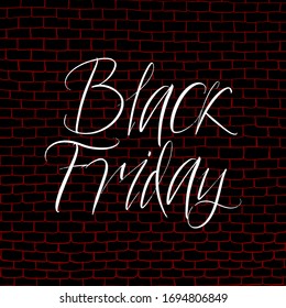 Black Friday brush hand drawn paint on black background. Design lettering templates for greeting cards, overlays, posters