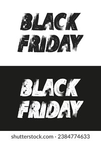  Black friday brush vector text