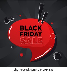 Black Friday Bubble Chat Verkauf - Vektorgrafik