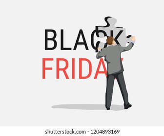 Black friday. Business leadership. Black Friday sale flyer template