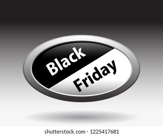 black friday button or badge, sale concept