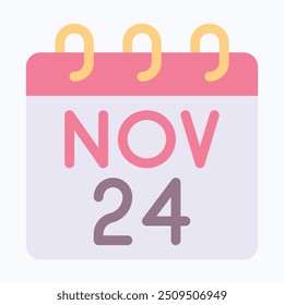 Icono de Vector del calendario del viernes negro, día de venta, icono de venta grande. Icono de Vector aislado de estilo plano.