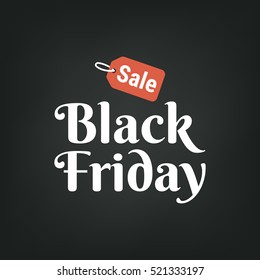 Black Friday Calligraphic Advertising Poster design vector template. Total Sale Discount Banner retro vintage style.