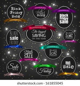 Black Friday Calligraphic Designs. Poster Sale.Typography. Vector illustration.