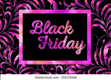 Black Friday Calligraphic Designs. Poster Sale.Typography.Vector illustration. Sale Tags for special offers and black Friday