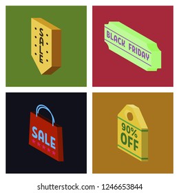 Black Friday Calligraphic Designs . Retro Style Elements . Vintage Ornaments . Sale, Clearance . Vector Set