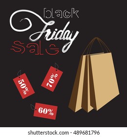 Black Friday Calligraphic Designs | Retro Style Elements | Vintage Ornaments | Sale, Clearance | Vector ILLUSTRATION