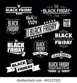 Black Friday Calligrafische Designs - Vektorset| Retro-Stil| Vintage - Ornamente| Verkauf, Clearance.