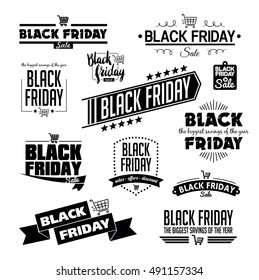 Black Friday Calligraphic Designs Vector Set | Retro Style | Vintage Ornaments | Sale, Clearance.
