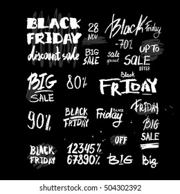 Black Friday. Calligraphic Designs. Vector
