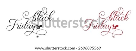 Black friday calligraphy  text on background. Typography design. Vector  illustration. EPS 10