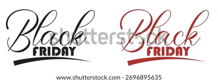 Black friday calligraphy  text on background. Typography design. Vector  illustration. EPS 10