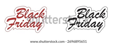 Black friday calligraphy  text on background. Typography design. Vector  illustration. EPS 10