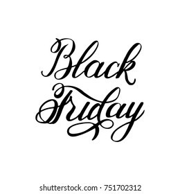 Black Friday calligraphy text. Vector hand lettering. 