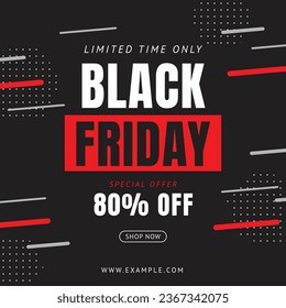 black friday campaign sale banner flyer brochure social media template design by shabrina iqlil