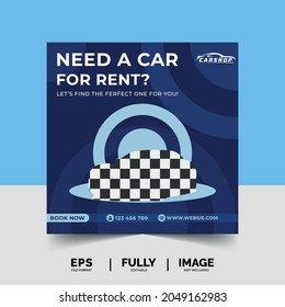 Black friday car sale social media post template
