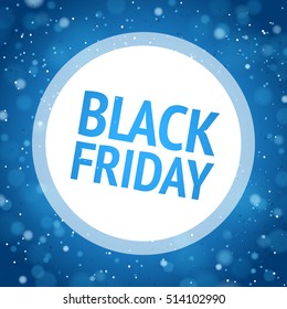 Black Friday Card With Blue Background