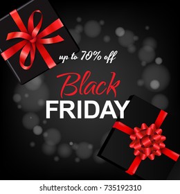 Black Friday Card Gradient Mesh Vector Illustration