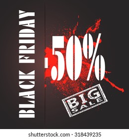 black friday card, illustration clip-art