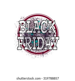 black friday card, vector  illustration clip-art