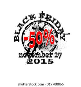 black friday card, vector  illustration clip-art