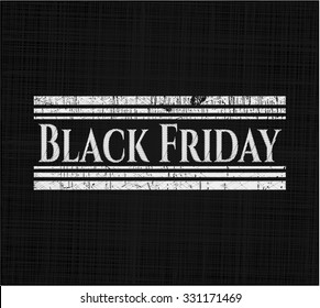 Black Friday chalkboard emblem