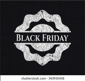Black Friday chalkboard emblem