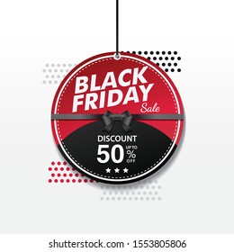 Black Friday Circle Badge Flat Design Style