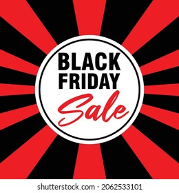 black friday in circle with light background vector design