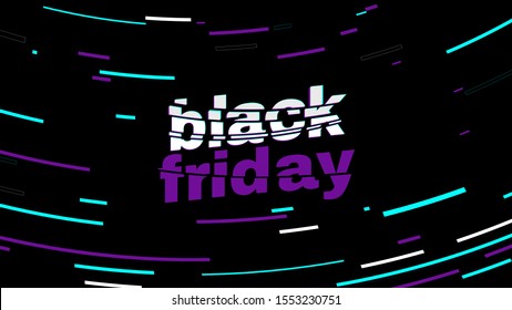 Black Friday Clean Glitch Concept Logo