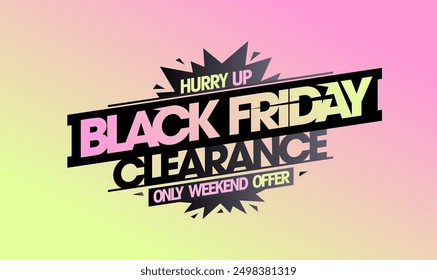 Black Friday clearance offer, Black Friday sale banner design template