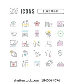 Black Friday. Collection of perfectly thin icons for web design, app, and the most modern projects. The kit of signs for category Holidays.