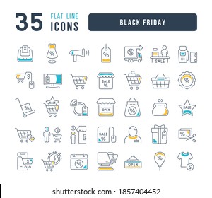 Black Friday. Collection of perfectly thin icons for web design, app, and the most modern projects. The kit of signs for category Holidays.