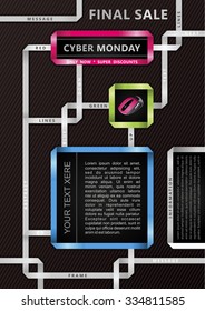 Black Friday collection sale banner. Label. Vector illustration