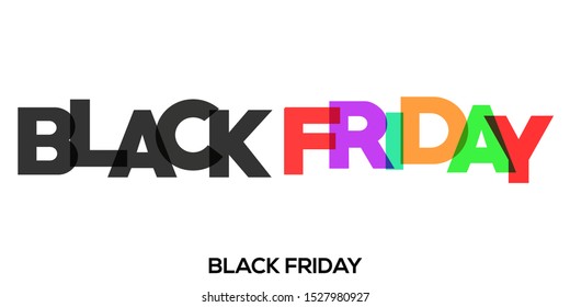 BLACK FRIDAY colorful vector typography banner