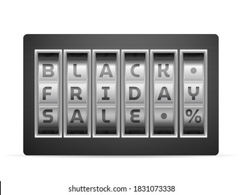 Bloqueo combinado de viernes negro sobre un fondo blanco.