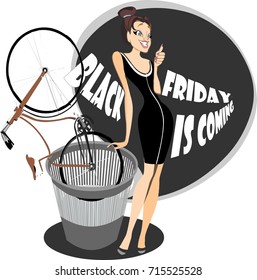 Black Friday is Coming - Bicycle Illustration