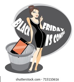 Black Friday is Coming - Smarphone Illustration